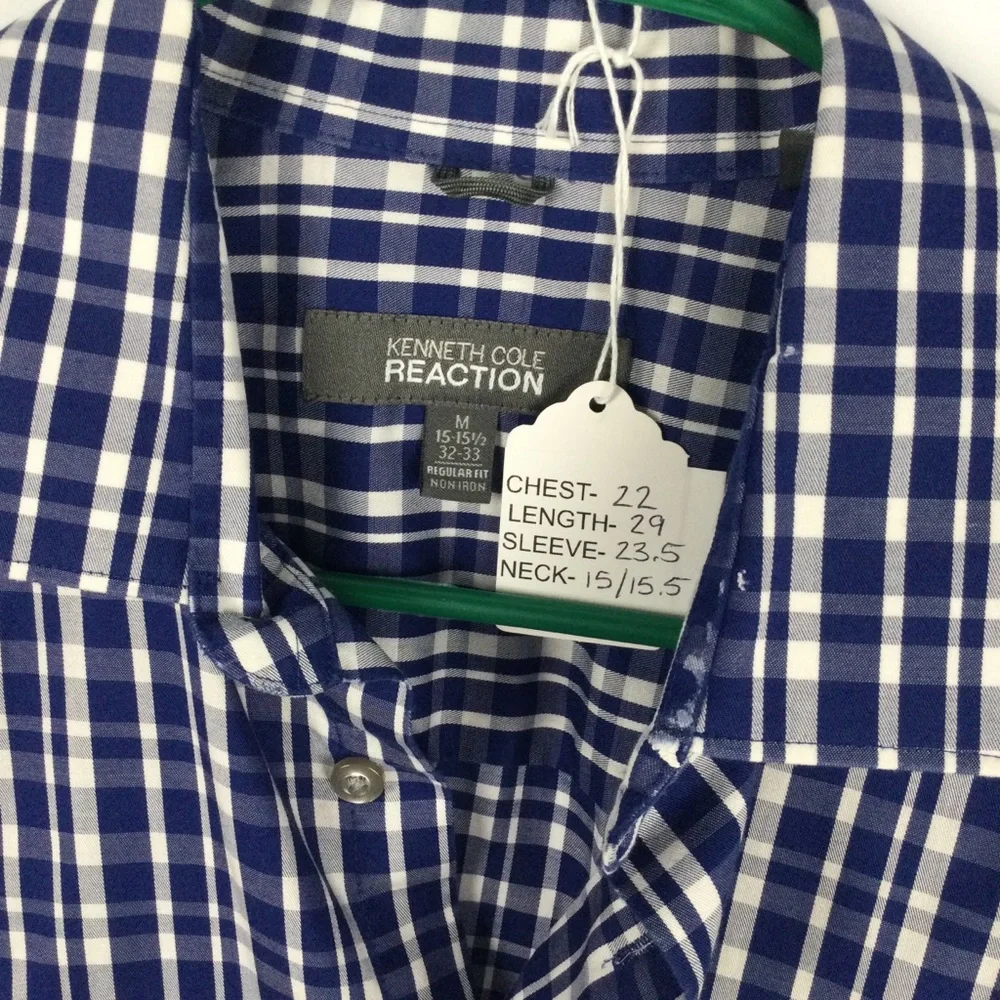 Kenneth Cole Men's Button‎ Down Shirt size M 15-15.5 32/33